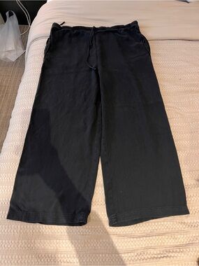 Tommy Bahama Black 100% Silk Relaxed Pants